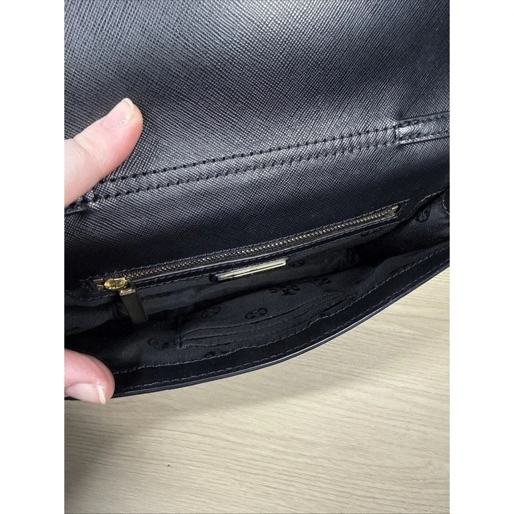 Tory Burch Kira Clutch Shoulder Envelope Cross Body‎ Purse Removable Gold Chain